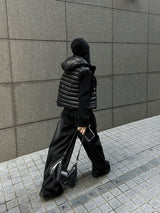 ダークグレーダストウォッシュ加工パンツ