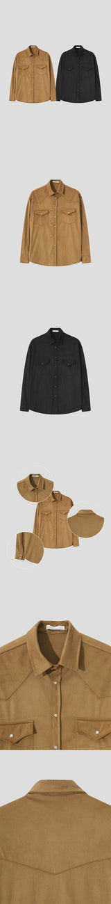 [S/F] Suede western pocket shirts(2color)