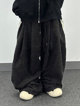 terry four pintuck pants