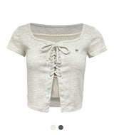 Stitch-Up Lace-Up Tee