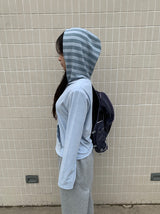 Lanno Stripe Color Matching Hoodie