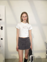 PLEATS SKIRT (GREY)