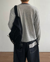 Lav Crop Contrast Knit