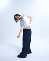 Line stud string sweatpants - Navy