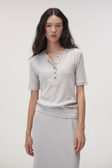 Jersey botton round (Beige)