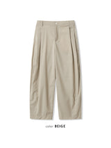 Mother-of-pearl Balloon Wide Slacks 3COLOR