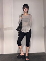Shy Black Capri Jeans