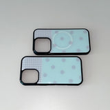 [MADE] DOT PATCH PHONE CASE MINT (epoxy black bumper)