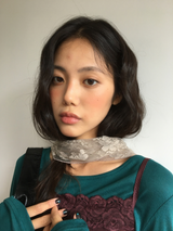 [SET]Sepia Lace T-shirt + Scarf (2color)