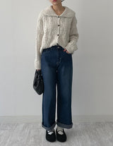 [Brushed Lining] 575ワイドデニムパンツ