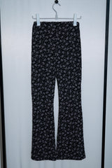 フローラル レース バンディング パンツ(Black)