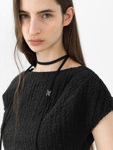 (BL-4316)WRINKLE SHIRRING BLOUSE