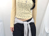Mini dot ribbed t