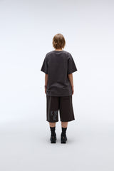 Weekend warrior typography printing washing short pants (Charcoal)