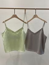 satin lace top