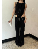 Curve islet sleeveless(3color)