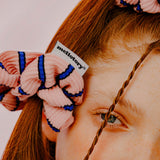 STRIPE KNIT SCRUNCHIE (LIGHT PINK)