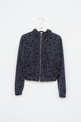 (W) Dual Dot Hooded Zip Up (2color)