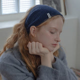 [CASHMERE 100%] カシミヤベーシックヘアバンド (NAVY)