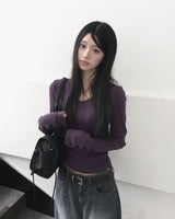 トリナー スリーブ ボタン Vネック Tシャツ