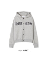 Dark Button Hooded Cardigan