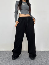 (UNISEX) DOUBLE-LINE STRING WIDE LOOSE-FIT FLEECE TRAINING PANTS - 6 COLOR