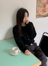 Nature Cashmere Crop Lambswool Knit Cardigan (9color)