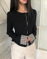 Wella Check Layered Cardigan