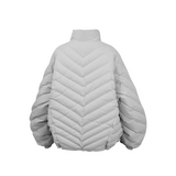 RELABEL Interactive (Black Bone) V-Cut Bone Structure Muscle 90 National Standard Inner/Outer Layered Rib-Knit Down Jacket