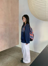 Maom Embroidered Banding Training Brushed Pants