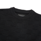 25SS アースワッペンオーバーサイズニット ブラック