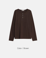 OAハイネホックヘンリーネックロングスリーブドシャツ (4 colors)