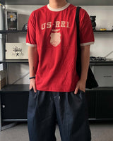 ADカラーマッチング リンガー ショートスリーブ Tシャツ