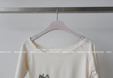 Purfum Flower Off-Shoulder T-Shirt