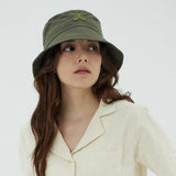 VA Curved Logo Nylon Bucket Hat / Khaki