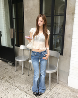 ソフト ローライズ ブーツカット パンツ