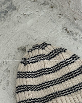 Stripe roll-up beanie