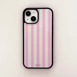 ストライプグロッシーガラスバンパーケース (pink)