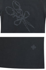 フラジャイルグラフィックTEE charcoal