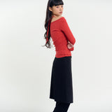Wrap Skirt Pants Black
