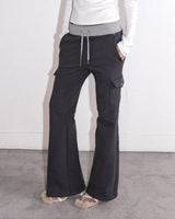 Bootcut Sweatpants Charcoal x Melange Gray