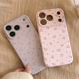 フラワー ドット パターン ソフト iPhone ケース