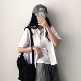 Monran Muji Cropped Short-Sleeved Shirt