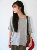 ボヘミアンデストロイドTシャツ (メランジグレー)