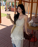 [MADE] Tep see‑through layered dress & wrap skirt set