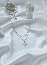 Baby Angel Layered Necklace - Silver ver.