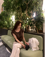 アデイキャップスリーブニットトップス / 5 Colors