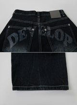 DEVELOP Print Denim Wide Pants