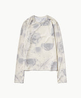 Flower Photo Printed Top - Lemon