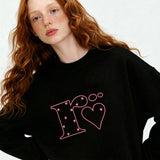 RÖFF IN HEART SEMI OVER FIT SWEATSHIRT (3color)